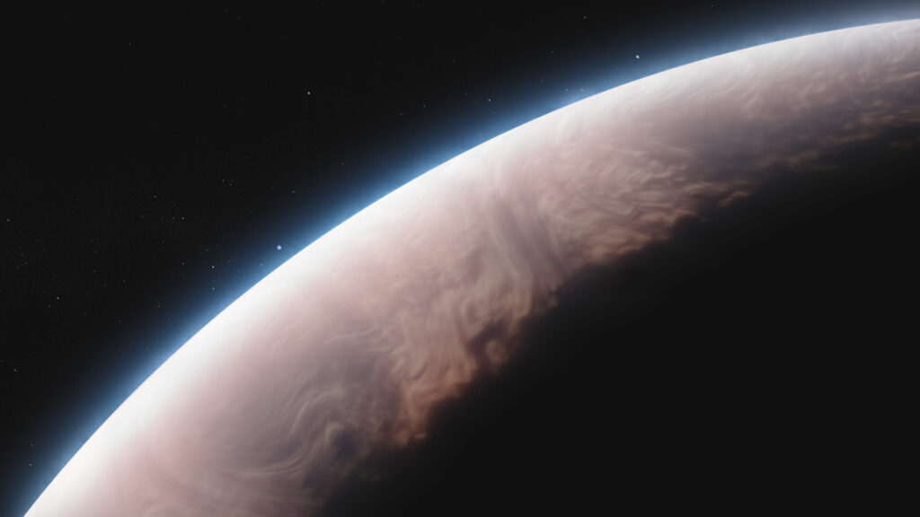 Artist's impression of the hot Jupiter exoplanet WASP-17b. Credit: NASA, ESA, CSA, Ralf Crawford (STScI)