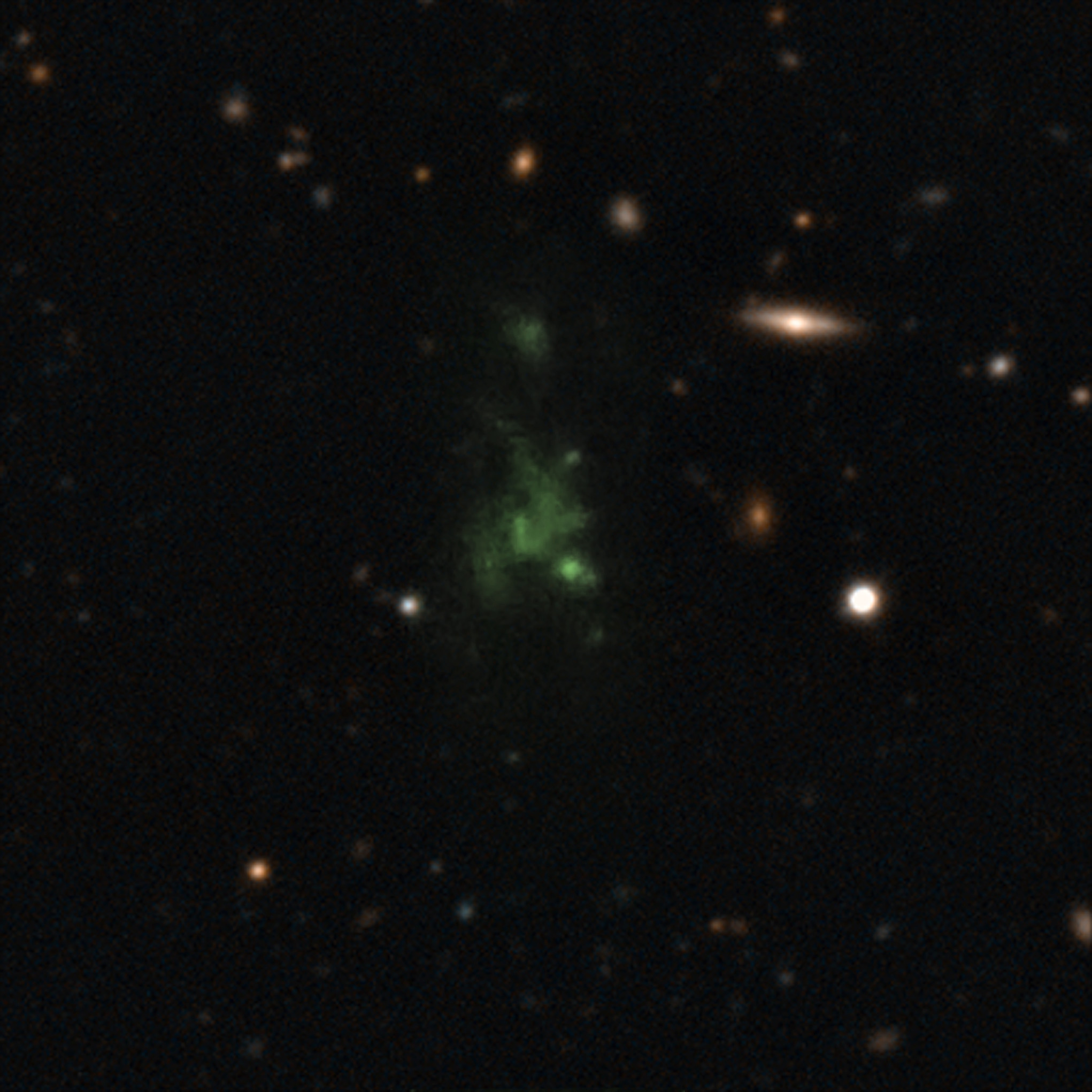 Out of Scale: A Lyman Alpha Blob Far Too Small for Its Class